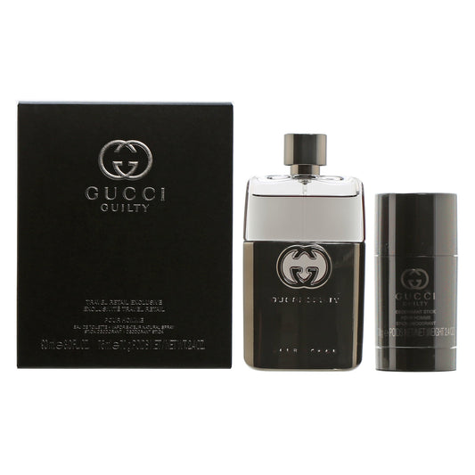 GUCCI GUILTY MEN TRAVEL SET 3 OZ EDT SPRAY/2.4 OZ DEO STICK