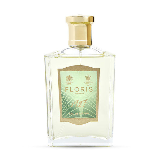 Floris London 127 Eau de Parfum bottle with gold cap and elegant label design.
