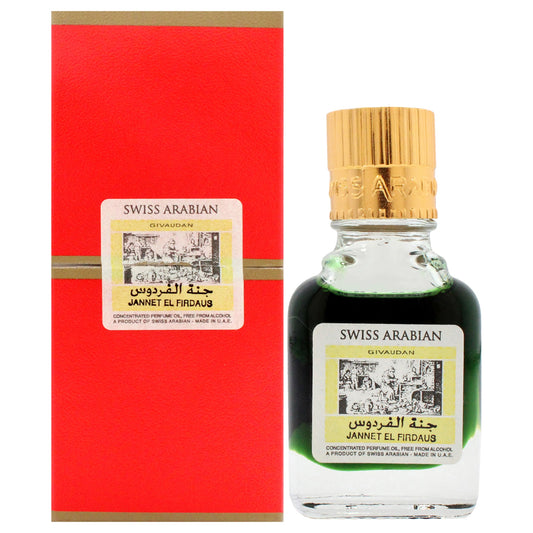 Jannet EL Firdaus Red by Swiss Arabian for Unisex - 0.3 oz Parfum Oil