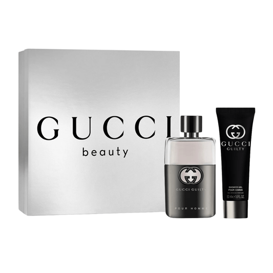 Gucci Guilty Pour Homme Eau de Toilette Men's Aftershave Gift Set Spray (50ml) with Shower Gel (50ml)