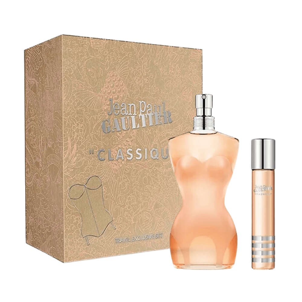 Jean Paul Gaultier Classique Eau de Toilette Women's Perfume Gift Set Spray (100ml) with 20ml EDT